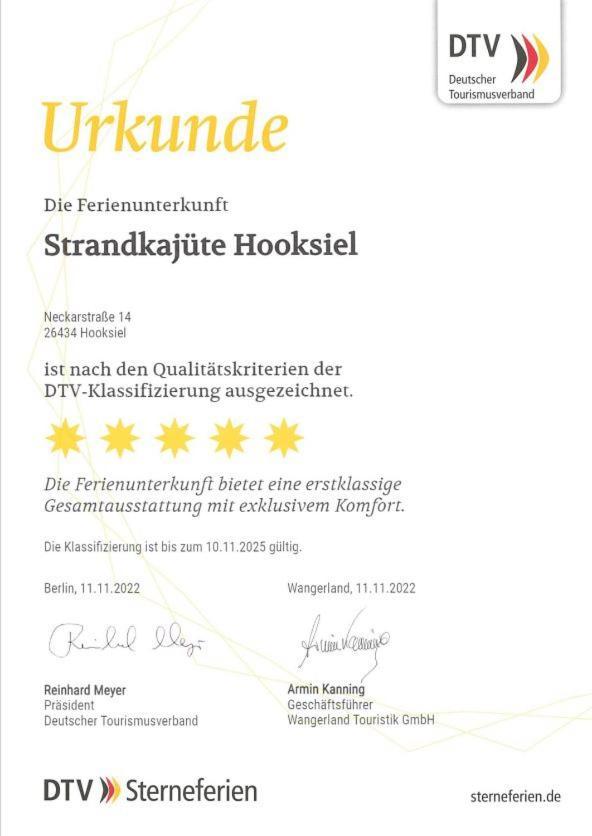 Strandkajuete Hooksiel Schillig Exterior photo
